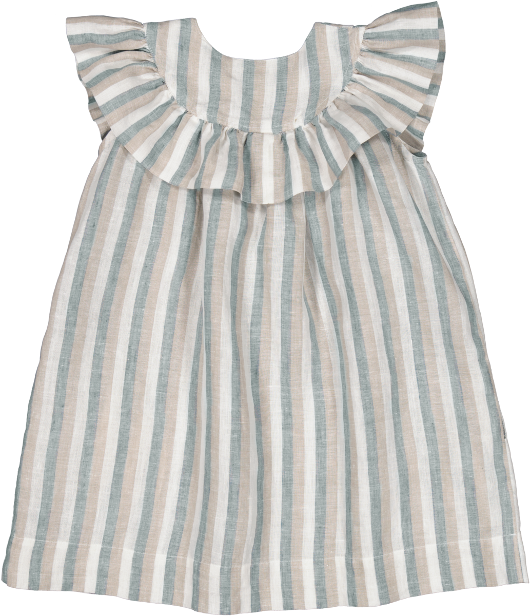 Drussa Dress - Dusty Blue Stripe