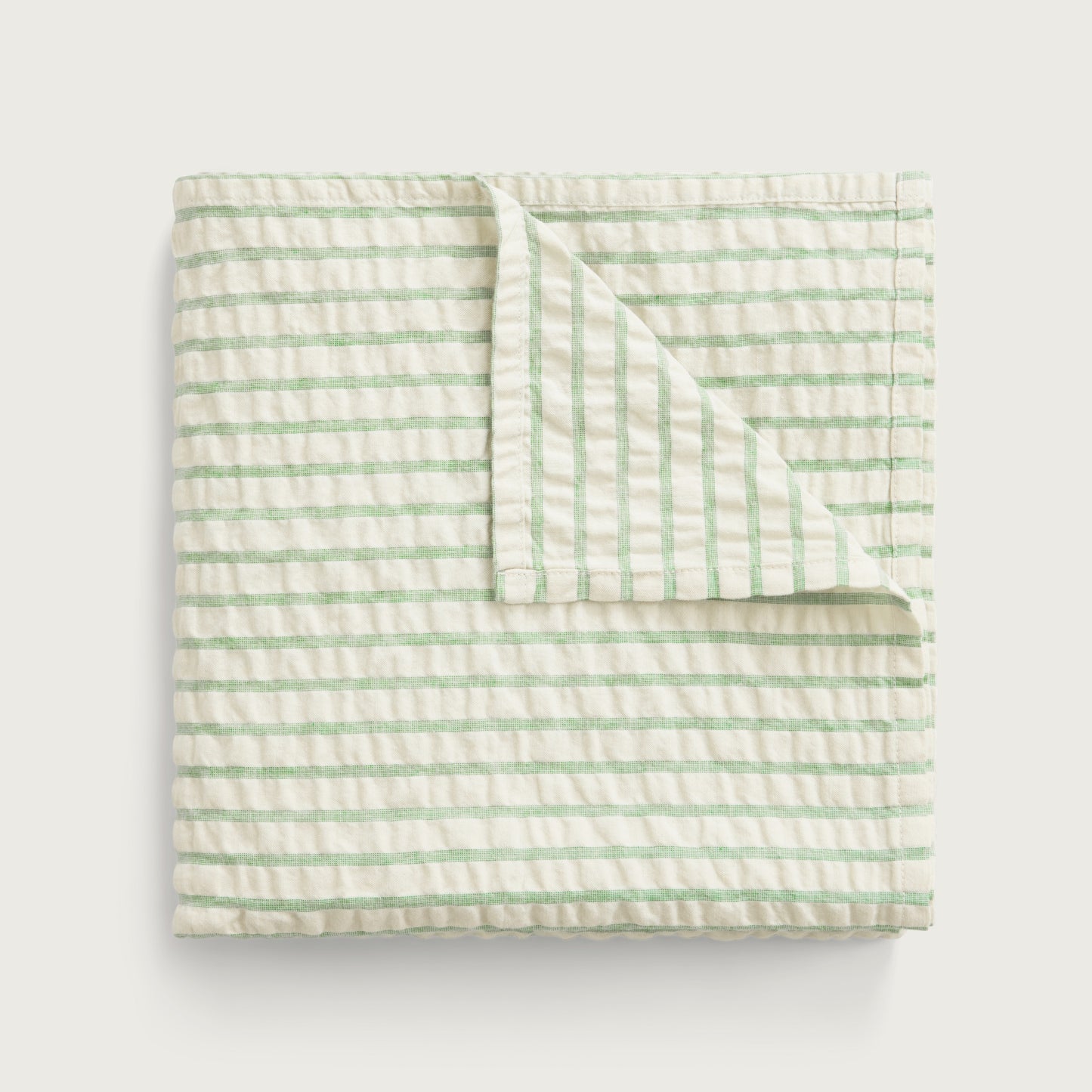 Seersucker Swaddle Blanket - Stripe Emerald