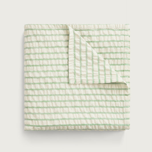 Seersucker Swaddle Blanket - Stripe Emerald