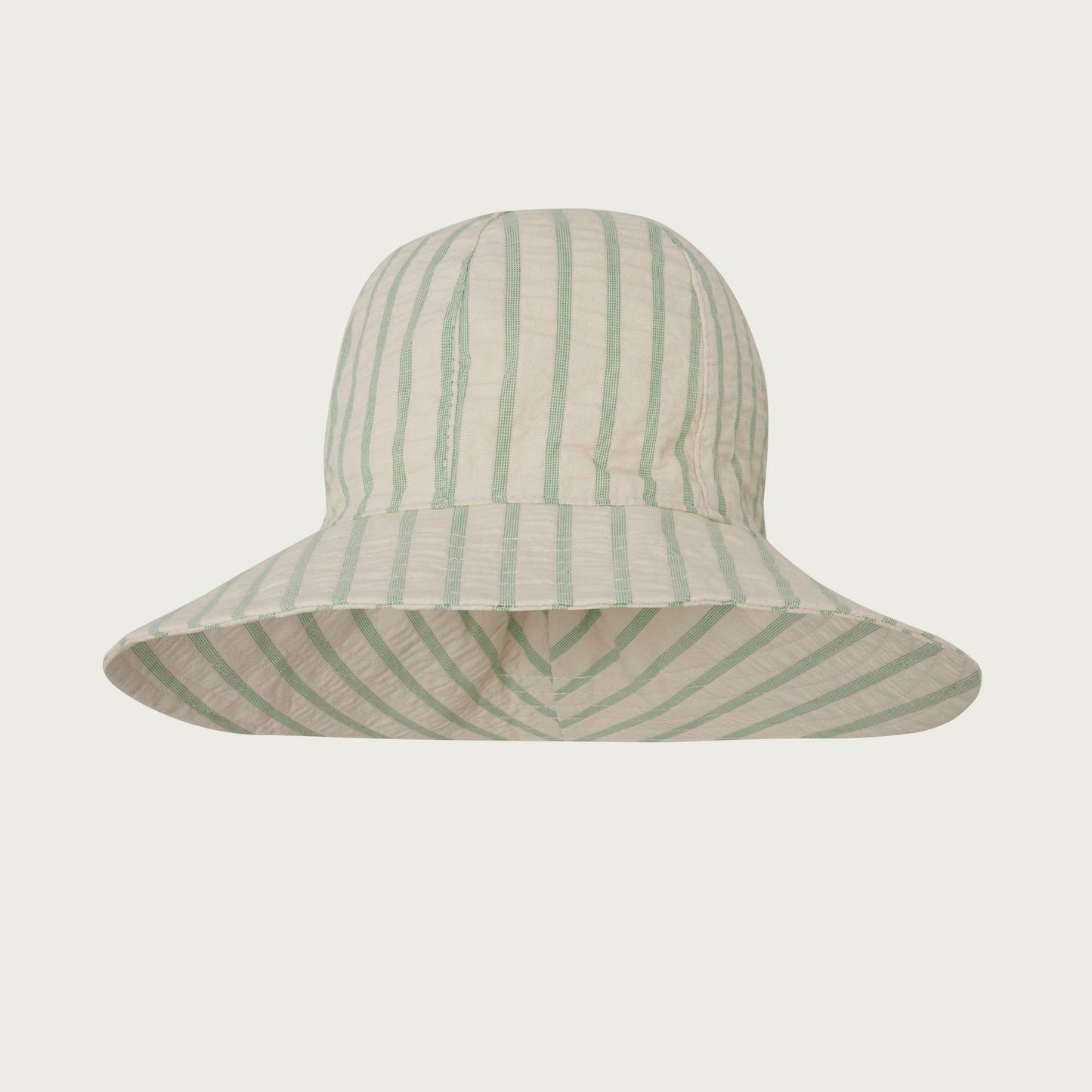 Seersucker Sun Hat - Stripe Emerald