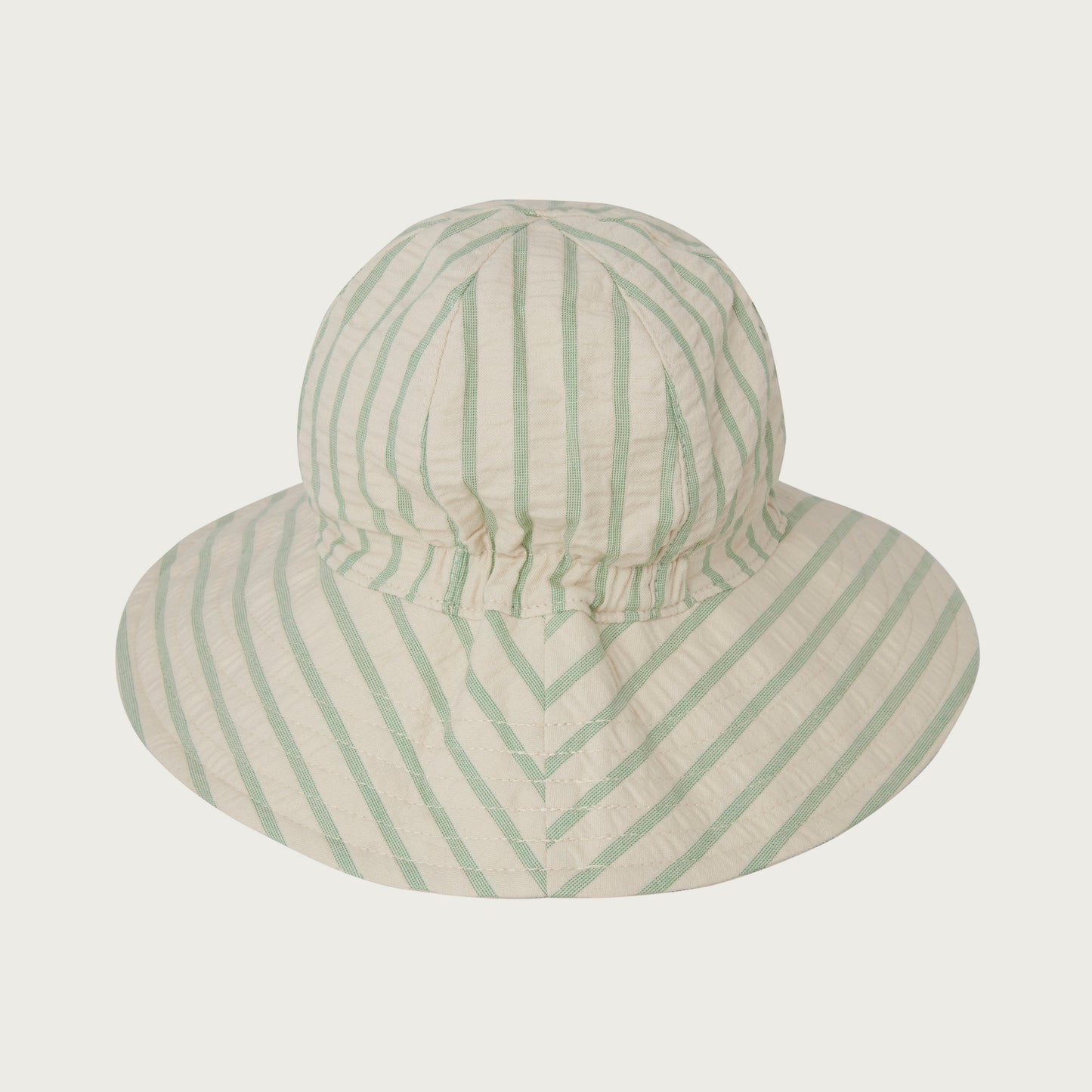 Seersucker Sun Hat - Stripe Emerald
